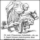 Karikatur "Dr. Clemenceaus Zahnklinik"