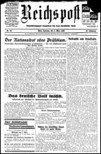 Bericht über die Sitzung des Nationalrates 3.3.1933